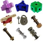 Group Set 402-1 (Level 5-7) - 18 Metal Puzzles (9 x 2)