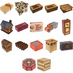 Group Set 403-Full Set: 34 Wood Puzzle Boxes (17 x 2)