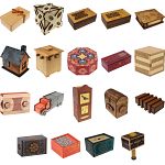 Group Set 403-Full Set: 38 Wood Puzzle Boxes (19 x 2)
