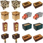 Group Set 403-2 (Level 8-10) - 16 Wood Puzzle Boxes (8 x 2)
