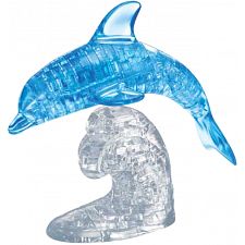 3D Crystal Puzzle Deluxe - Dolphin (Blue)