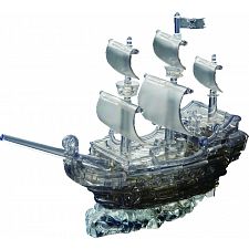 3D Crystal Puzzle Deluxe - Pirate Ship (Black)