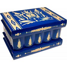 Romanian Puzzle Box - Large Blue