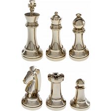 Silver Color Chess Puzzle Set - 6 pieces