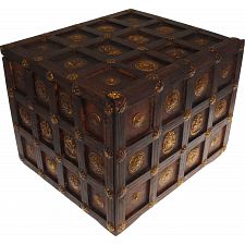 Wooden Cube Design Puzzle Box #1