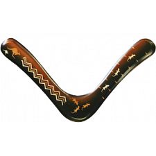 Hummingbird - decorated wood boomerang - Right Handed - 