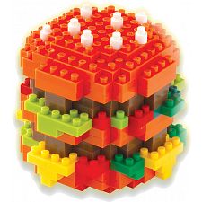 3D Pixel Puzzle - Hamburger