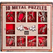 10 Metal Puzzle Set - Red