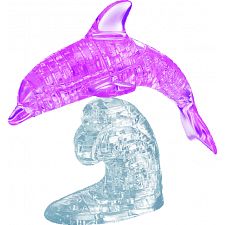 3D Crystal Puzzle Deluxe - Dolphin (Pink)