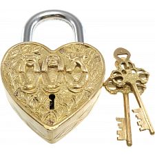 Heart Trick Padlock - 3 Monkeys