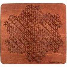 Wooden Fractal Tray Puzzle - Gosper Curve