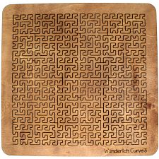 Wooden Fractal Tray Puzzle - Wunderlich Curve 3