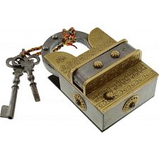 15 Step Extreme Brass & Iron - 2 Key Puzzle Lock