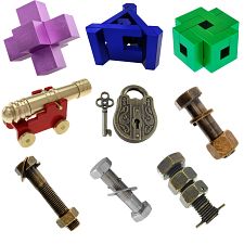 Group Set 402-1 (Level 5-7) - 18 Metal Puzzles (9 x 2)