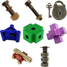 Group Set 402 - 1 (Level 5-7) - 16 Metal Puzzles (8 x 2)
