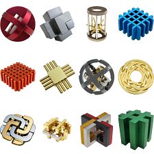 Group Set 402 - 2 (Level 8-10) - 24 Metal Puzzles (12 x 2)