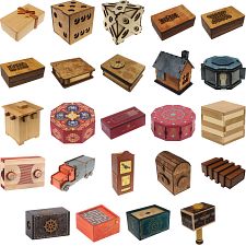 Group Set 403-Full Set: 48 Wood Puzzle Boxes (24 x 2)