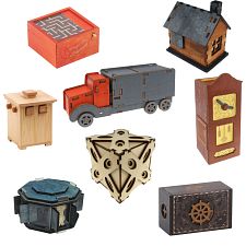 Group Set 403-2 (Level 8-10) - 16 Wood Puzzle Boxes (8 x 2)