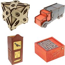 Group Set 403-2 (Level 8-10) - 8 Wood Puzzle Boxes (4 x 2)