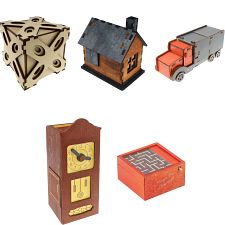 Group Set 403-2 (Level 8-10) - 10 Wood Puzzle Boxes (5 x 2)