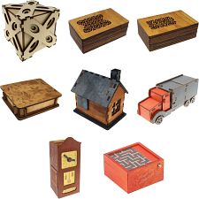 Group Set 403-2 (Level 8-10) - 16 Wood Puzzle Boxes (8 x 2)