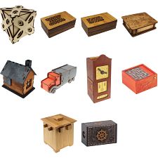 Group Set 403-2 (Level 8-10) - 20 Wood Puzzle Boxes (10 x 2)