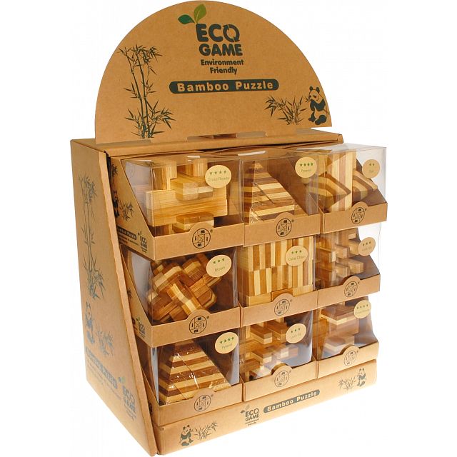 Bamboo Wood 18  puzzles (6 x 3) prepack