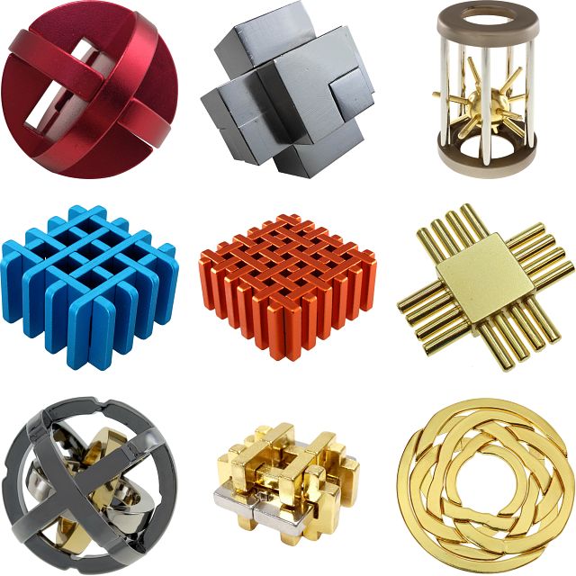 Group Set 402 - 2 (Level 8-10) - 18 Metal Puzzles (9 x 2)